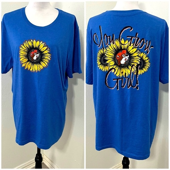 “Buc-ees” Women’s Graphic T-shirt “You Grow Girl”  XL Everyday Happy Sunflower - Picture 1 of 6